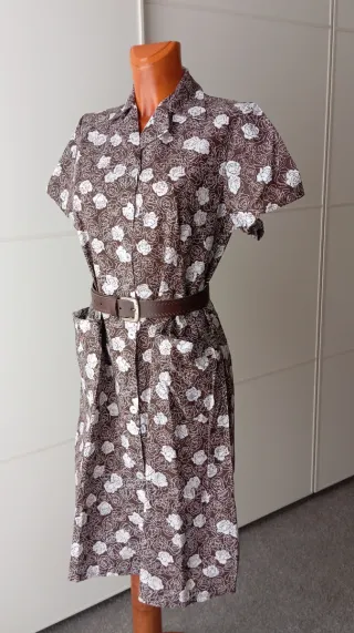 Vestido vintage. Mandilón, delantal vintage.