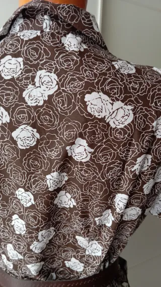 Vestido vintage. Mandilón, delantal vintage.