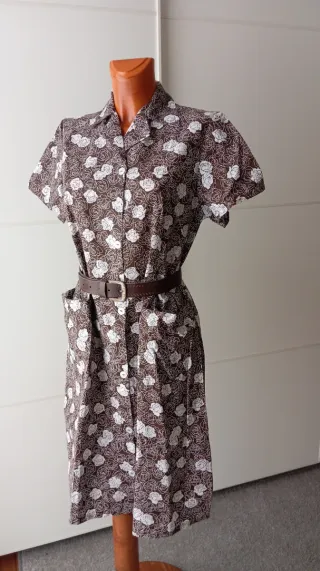 Vestido vintage. Mandilón, delantal vintage.