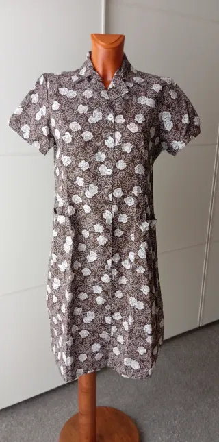 Vestido vintage. Mandilón, delantal vintage.