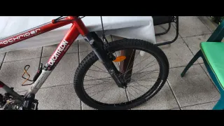Bicicleta Montaña Decathlon Roja/Gris