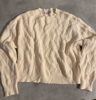 Maglione beige lavorato