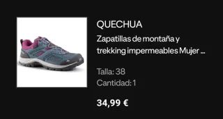 Zapatillas waterprof de montaña talla 38