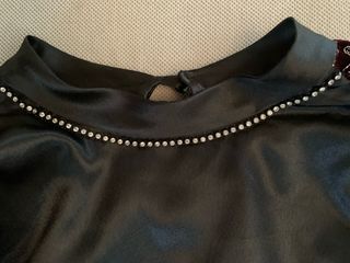 Elegante Top Nero e Viola Tg L