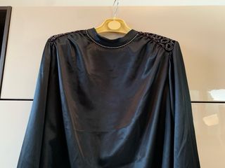 Elegante Top Nero e Viola Tg L