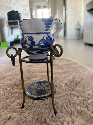 Set miniature ceramica decorata blu