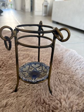 Set miniature ceramica decorata blu