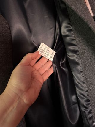 Abrigo de lana/angora con bufanda