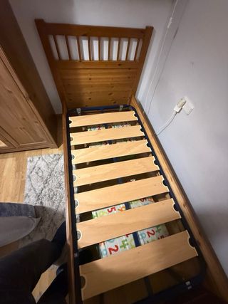 Estructura de Cama individual madera 90x200 cm