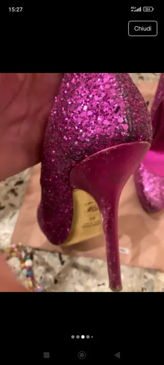 Scarpe Miu Miu Fuxia Glitter