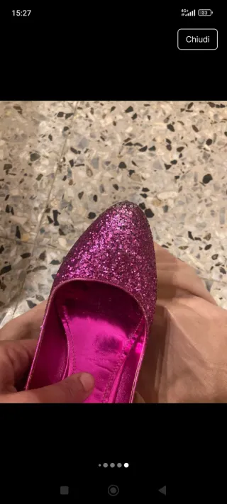 Scarpe Miu Miu Fuxia Glitter