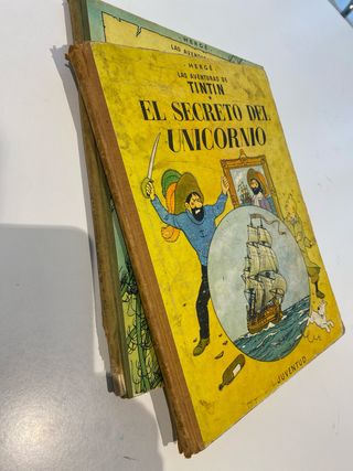 Lote 4 Joyas TINTÍN - Lomo de Tela (1ªs Eds. 60s)