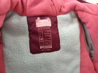 Conjunto nieve niña rosa y morado