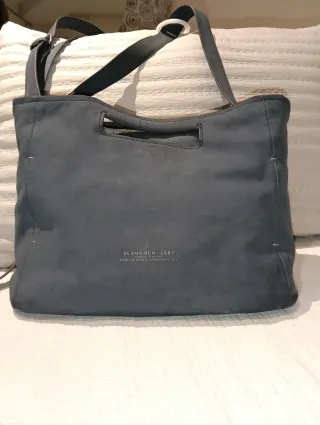 Bolso de Nobuk Azul Marino