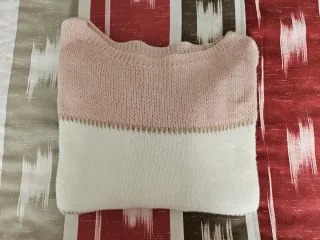 Jersey de punto mujer rayas doradas