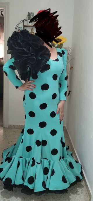 Traje de flamenca T48 lunares