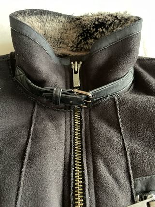 Abrigo Adolfo Dominguez Talla 36 Negro/Gris