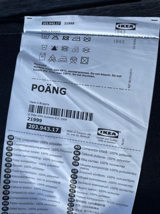 Butaca Ikea Negra y Blanca