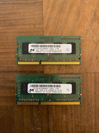 2x 2GB DDR3 SODIMM RAM PC3-10600S 1333MHz