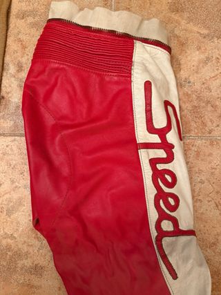 Chaqueta y pantalones motera vintage piel