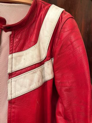 Chaqueta y pantalones motera vintage piel