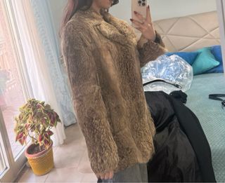 Pelliccia alta qualità beige/marrone