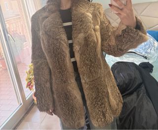 Pelliccia alta qualità beige/marrone