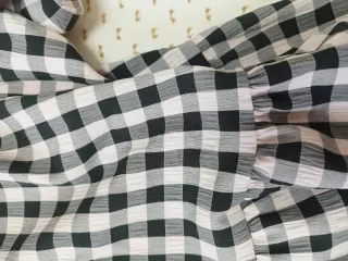 Camiseta Peplum Cuadros Talla L