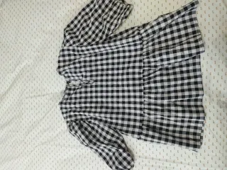 Camiseta Peplum Cuadros Talla L