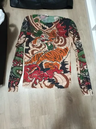 Disfraz Punky Motero Tatuado Talla L