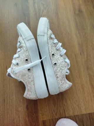 Zapatillas Converse Glitter Oro Rosa