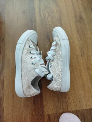 Zapatillas Converse Glitter Oro Rosa
