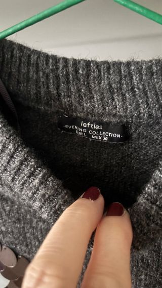 Jersey lana gris lentejuelas