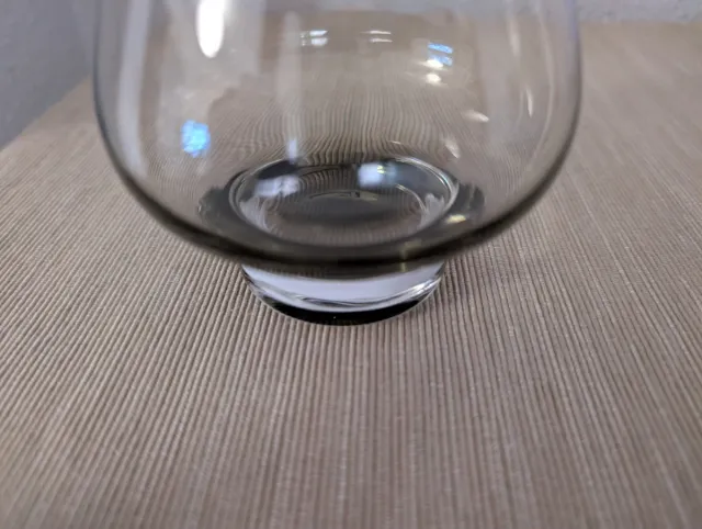 Juego de 6 copas de cristal ahumado vintage