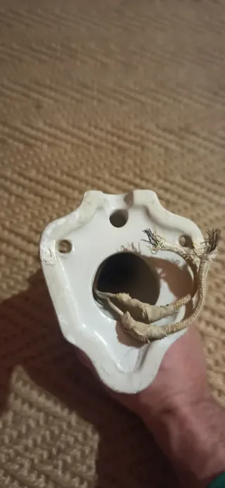 Aplique Pared Porcelana Blanca Vintage