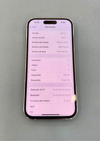IPHONE 14 PRO 128GB PLATA