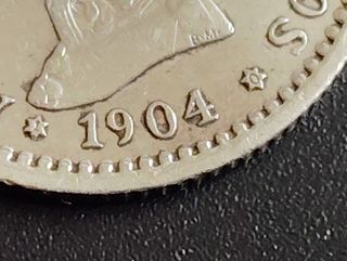 Moneda 50 céntimos Alfonso XIII 1904 (1-0)