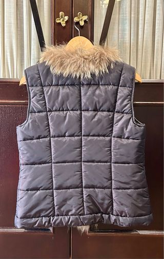 Chaleco YERA mujer acolchado marrón chocolate pelo