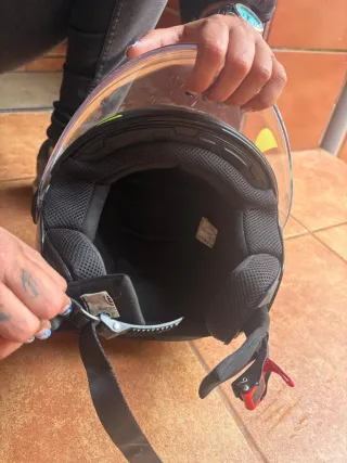 Casco Moto Talla M Negro Wayscral