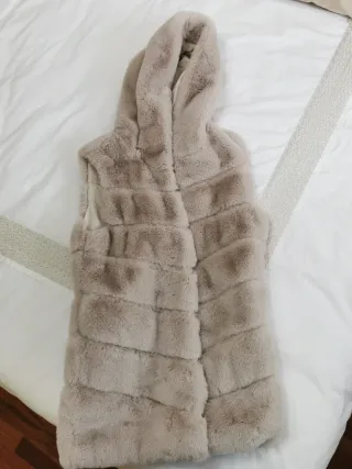 Chaleco pelo KISOKO Talla L/XL Gris Beige