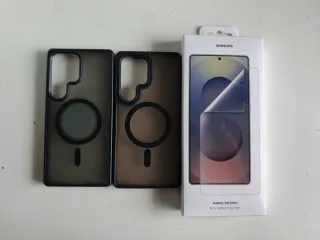 Fundas magsafe y protector anti-reflejos S25 ultra