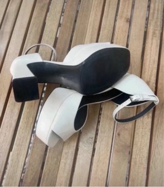 Stradivarius Sandalias Tacón Beige Talla 37