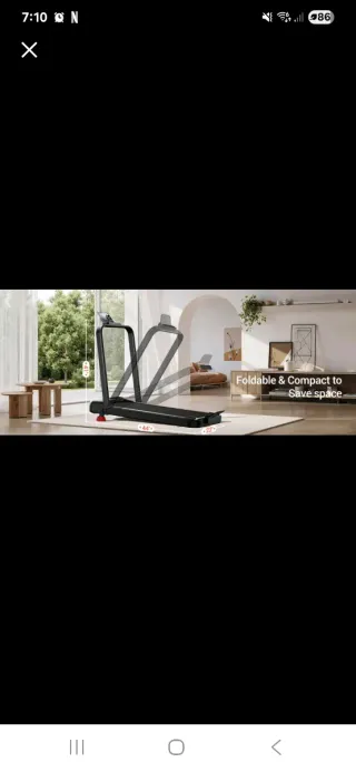 Cinta de correr plegable