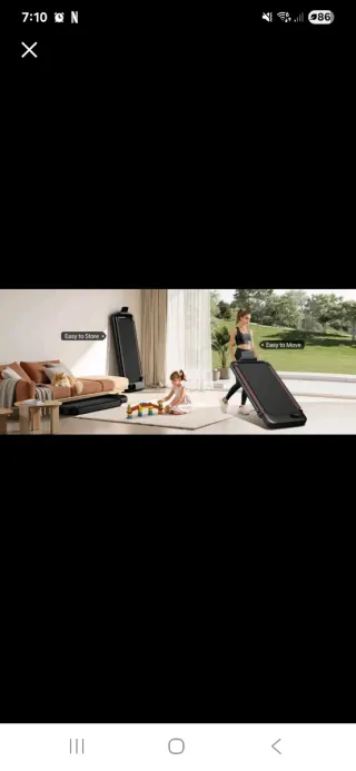 Cinta de correr plegable