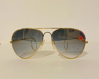Occhiali da sole Ray-Ban vintage anni '80 oro blu