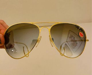 Occhiali da sole Ray-Ban vintage anni '80 oro blu