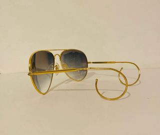 Occhiali da sole Ray-Ban vintage anni '80 oro blu