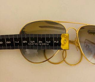 Occhiali da sole Ray-Ban vintage anni '80 oro blu