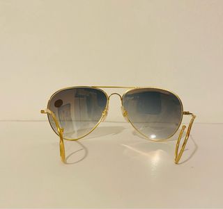 Occhiali da sole Ray-Ban vintage anni '80 oro blu
