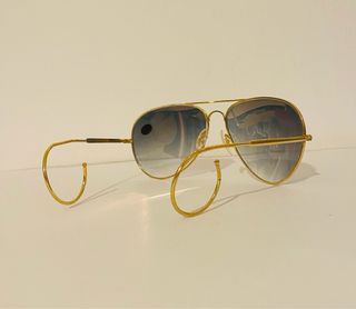 Occhiali da sole Ray-Ban vintage anni '80 oro blu
